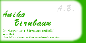 aniko birnbaum business card